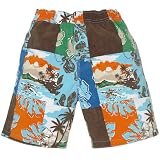 patchwork swim trunks