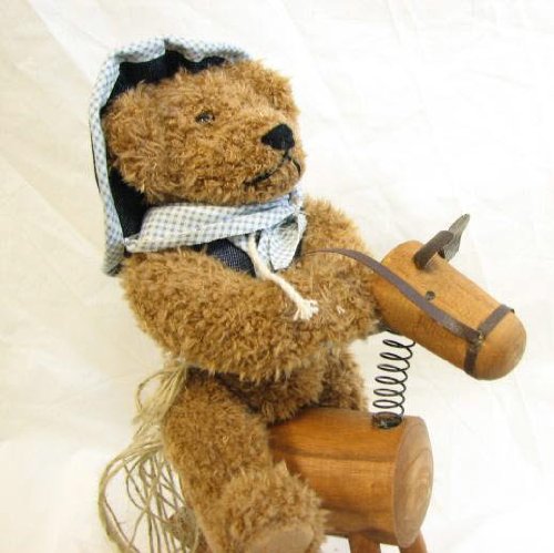 51vbucgSS3L Tender Teddies Benjamin Bear & Wooden Rocking Horse