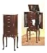 Jewelry : All new item Queen Anne style jewelry armoire in mahogany finish wood