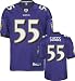 Terrell Suggs Jersey: Reebok Authentic Purple #55 Baltimore Ravens Jersey - 54