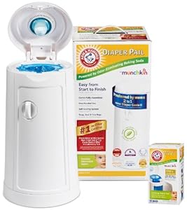 Munchkin Arm & Hammer Diaper Pail withRefill Bags, 10-Count