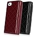 BoxWave Apple iPhone 5s Avery Case - Leather Clutch Wallet Case Patent Leather Vegan Credit Card Case - Apple iPhone 5s Cases and Covers (Ruby)