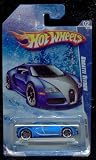 Hot Wheels 2010/160 BLUE Bugatti Veyron Hot Auction SNOW SCENE CARD 1:64 Scale