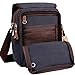 ibagbar Small Canvas Shoulder Bag Messenger Bag Work Bag Dark Grey