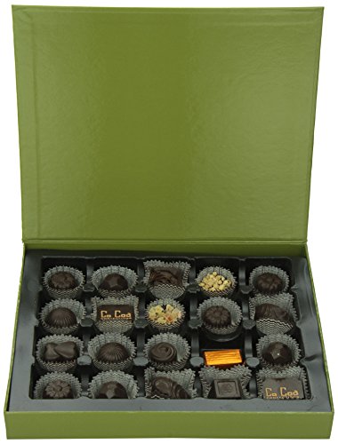 CoCoa Confection Grey/Green, Executive Marquee Chocolate Gift Box, 20 Count