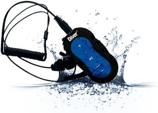 Diver (TM) Waterproof MP3 Player. 4 GB. Kit Includes Waterproof Earphones. NEW. (Blue)