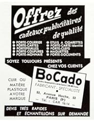 Entertainment Memorabilia: 1954 Ad BoCado 53 Avenue Hoche Present Corporate Business Wallet Keychain Gift - Original Print Ad - Authenticated