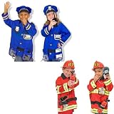 Melissa and Doug Fire Chief and Police Officer Costume Role Play Set