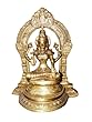 Goddess Lakshmi Brass Sculpture Hindu Spiritual Yoga Statue From India