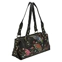 Anuschka Crsna Top Zip Satchel: Ethereal Butterfly Ebony