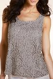 Per Una Cotton Rich Rose Lace Chiffon Top [T62-5252F-S]