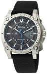 Bulova Men's 96B132 Precisionist Champlain Charcoal Dial Black Strap Watch from Bulova