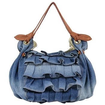 (カジュアルセレクション)Casual Selection Rochette ロシェット フリルショルダーバッグ ブルー