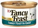 Fancy Feast Gourmet Cat Food Grilled Turkey Feast in Gravy, 3-Ounce Cans (Pack of 24)