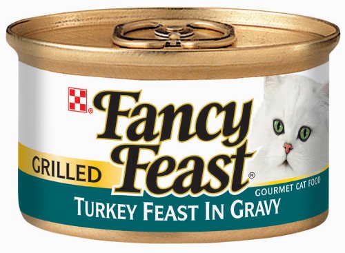 Fancy Feast Gourmet Cat Food Grilled Turkey Feast in Gravy, 3-Ounce Cans (Pack of 48)