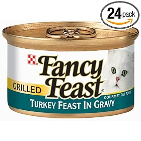 Fancy Feast Gourmet Cat Food Grilled Turkey Feast in Gravy, 3-Ounce Cans (Pack of 24)