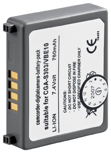 Tecxus Ersatzakku f&uuml;r Panasonic CGA-S303, VW-VBE10 (760mAh) Preisvergleich