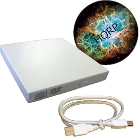 Click here to buy HQRP USB 2.0 Slim DVD CDRW External Drive (White) for MSI Wind U90 U100 ; Advent 4211 4212 4213 Netbook Subnotebook plus....