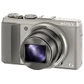 Sony DSC-HX50 Digitalkamera (20,4 Megapixel, 30-fach opt. Zoom, 7,6 cm (3 Zoll) LCD-Display, Full HD, WiFi) inkl. 24mm Sony G Weitwinkelobjektiv silber