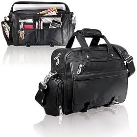 U.S. Traveler Koskin Leather Messenger Briefcase
