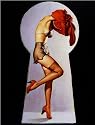 Peek a View Artist Gil Elvgren Vintage Classic Pin Up Girl Poster Print