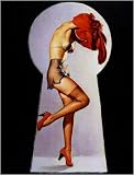 Peek a View Artist Gil Elvgren Vintage Classic Pin Up Girl Poster Print
