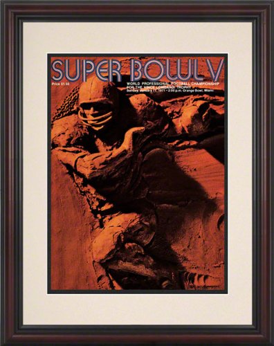 Framed 8.5 x 11 Super Bowl V Program Print | Details: 1971, Colts vs Cowboys