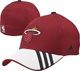 adidas Miami Heat Red Basic Logo Fitted Hat