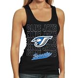 MLB Toronto Blue Jays Ladies Black Repeater Tank Top (Large)