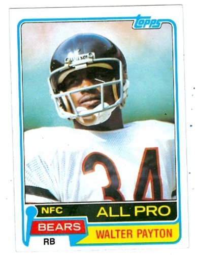 Walter Payton football card 1981 Topps #400 (Chicago Bears)
