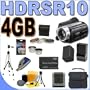 Sony HDR-SR10 40GB Hard Drive 15x Optical Zoom HD Camcorder BigVALUEInc Accessory Saver 4GB FH100 Lithium Battery/Rapid Charger Filter Kit Wide/Tele Lens Bundle + MORE