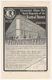 1905 The Mutual Life Insurance Co NY Building Print Ad 1905 The Mutual Life Insurance Co NY Building Print Ad