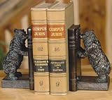 Bear Bookends Resin Grecian Bronze