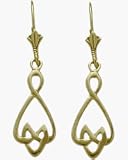 Traditional 10 Karat Yellow Gold Celtic Earrings