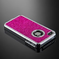 ATC Rosa Strass Bling Case H�lle Schale iPhone 4G 4S harte Handycover Etui mit glitzernd Design