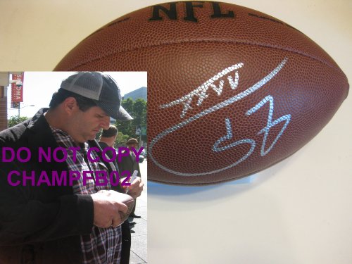 TONY SIRAGUSA,GOOSE,BALTIMORE RAVENS,FOX,SUPER BOWL CHAMPS,SIGNED,AUTOGRAPHED,NFL FOOTBALL WITH PROOF + COA