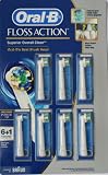Oral B Triumph FlossAction Power Toothbrush Refills (6 ct), plus 1 Interspace Power Tip Refill