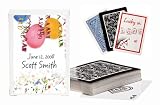 Baby Keepsake: Festive Streamers And Ballons Personalized Playing Card Favors - with (Set of 30)