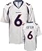 Jay Cutler Jersey: Reebok White Replica #6 Denver Broncos Jersey - Large