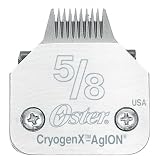 Oster Steel Cryogenx-Agion Dog Clipper Blade with Antimicrobial Coating, Size 5/8, 1/32-Inch Cut Length