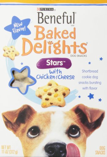 Purina Beneful Baked Delights Stars Chicken and Cheese Dog Snacks, 11-Ounce