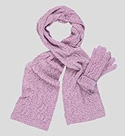 Cable Knitted Scarf & Glove Set Cable Knitted Scarf & Glove Set