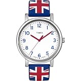 Timex Unisex Quartz Watch with White Dial Analogue Display and Multicolour Resin Strap T2N798PF