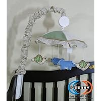 GEENNY Musical Mobile For Safari, Jungle Animals CRIB BEDDING SET