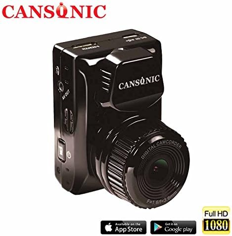 Cansonic Action Sports ULTRADV 888 Car Video Recorder (Full HD 1080P Video, 2.5" High Res. Display, 140° Wide Angle Lens) Dash Camera - Black