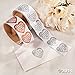 Silver Heart Thank You for Sharing Our Special Day Wedding Stickers - 1 Roll of 100 Thank You and Favor Stickers