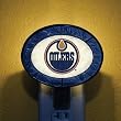 EDMONTON OILERS Team Logo ART-GLASS NIGHTLIGHT (4 1/2" x 4 3/4") by Memory Company