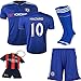 FC FirstClass 2015/2016 Hazard #10 Chelsea Home Kit Kids Football Soccer Jersey and Shorts & Socks & Key Chain 3-14 Yrs (9-10 years )