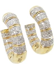 Women 14k Yellow Gold 0.85ctw diamond Hoop earring 22 25592Y Size 7.43