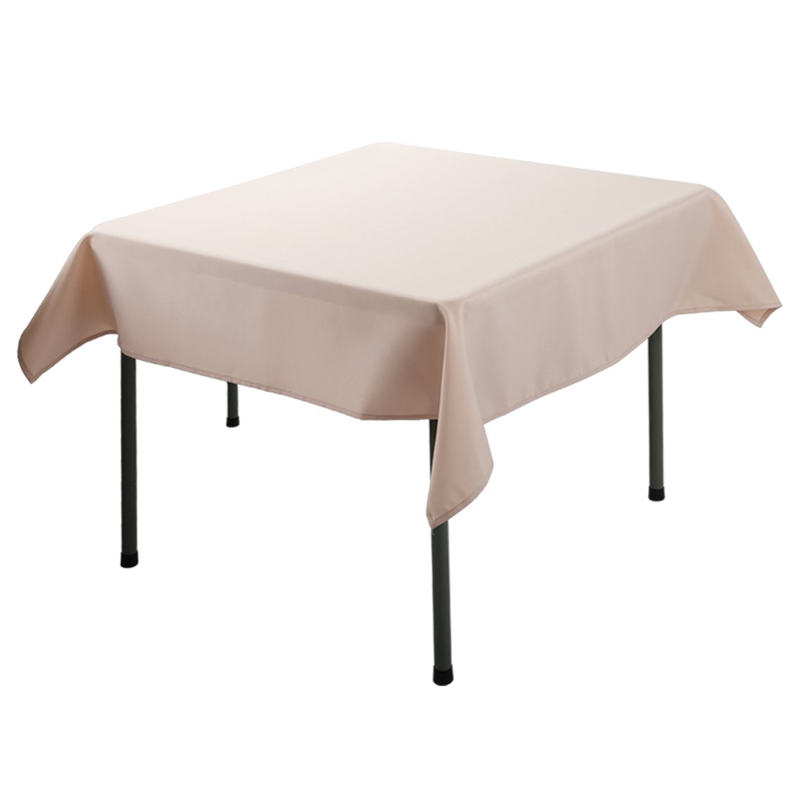 ETEX 70x70Inch Polyester Square Tablecloth Beige